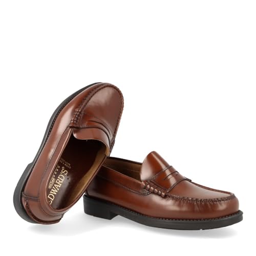 EDWARD'S - Zapato Castellano en Piel, Suela de Goma 1001 para: Hombre Color: Cuero Talla: 43