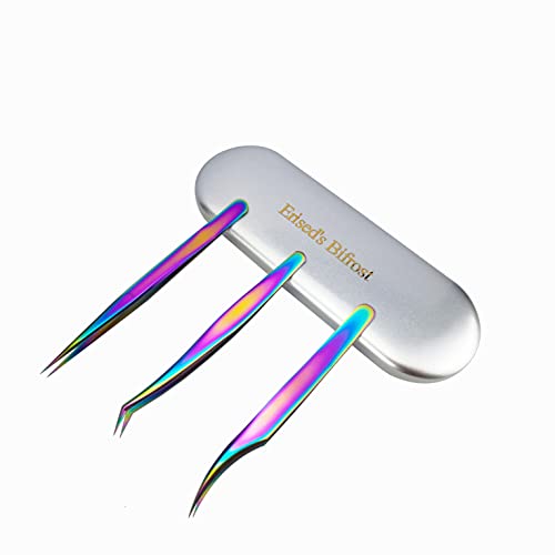 Erised's Bifrost Profesionales pinzas de precisión para pestañas postizas extensiones,kit de acero inoxidable herramienta,para magnéticas naturales pestañas,3D,6D