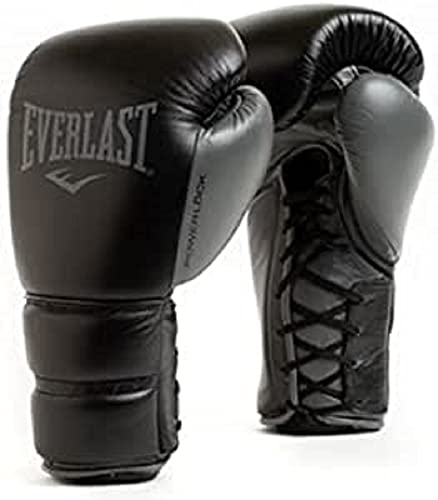 Everlast Powerlock 2 Pro Lace - Guantes de Boxeo Unisex para Adultos, Color Negro