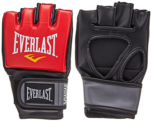 Everlast Pro Style MMA - Guantes de Agarre (Talla pequeña/Mediana), Color Rojo