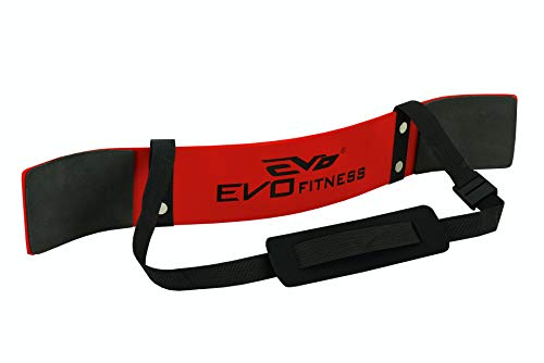 EVO Fitness Levantamiento de Pesas Arm Blaster Biceps Aislante Gym Apoyo Correas Envolvente - Rojo