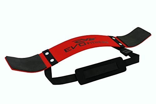 EVO Fitness Levantamiento de Pesas Arm Blaster Biceps Aislante Gym Apoyo Correas Envolvente - Rojo