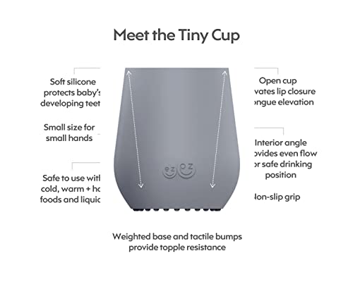 ezpz Tiny Cup - Gris oscuro - 4+ meses