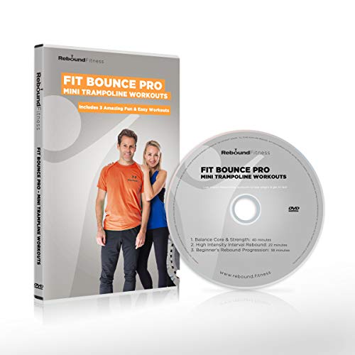 Fit Bounce Pro Mini Trampoline Ejercicio DVD | Incluye 3 fantásticos entrenamientos de rebote para fitness y pérdida de peso | Divertidos ejercicios de trampolín en interiores