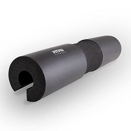 FITFIU Fitness KITBAR-200 - Barra olímpica de 20kg, con esponja protectora y 2 cierres para musculación en casa, barra de halterofilia de hierro con diámetro exterior de 50mm y carga máxima de 230kg