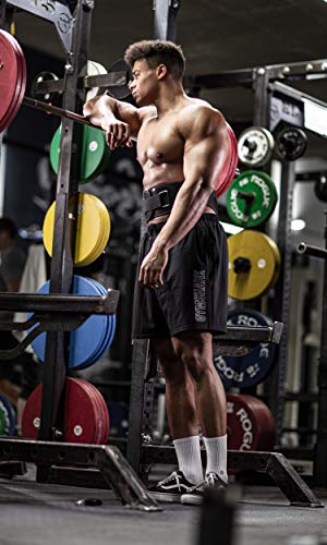 Fitgriff® Cinturón Gym V1 - Cinturon Gimnasio, Musculación, Halterofilia, Crossfit, Levantamiento Pesas, Fitness - Mujeres y Hombres - Black Small