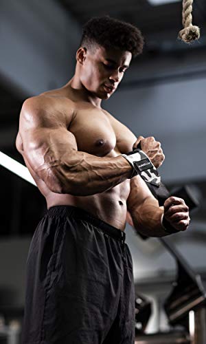 Fitgriff® Muñequeras Gym + Straps Powerlifting (Set), Levantamiento de Pesas + Wrist Wraps, Deportivas, Musculación, Gimnasio - Mujeres y Hombres (Camo)