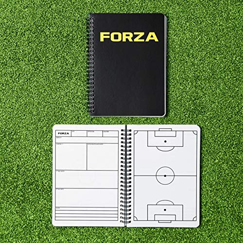 FORZA Cuaderno para Entrenadores de Fútbol con 100 Hojas – Plantillas de Juego para Entrenamientos (Formato A4/A5) (A5)