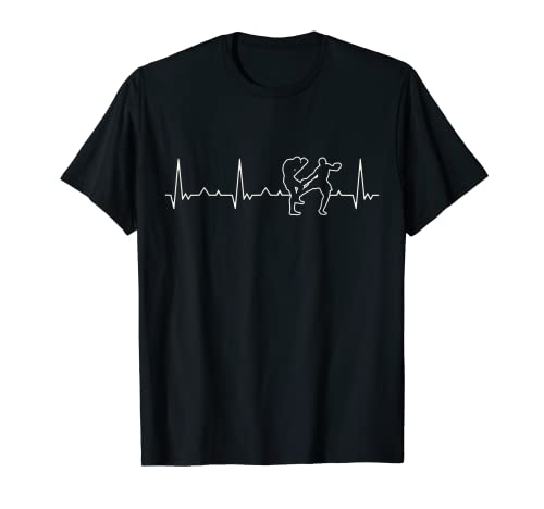 Funny Heartbeat Kick Boxing - Patada de pierna Camiseta