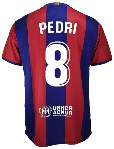Futbol Club Barcelona Camiseta Primera equipación 2023/2024 - PEDRI 8 - Réplica Oficial con Liciencia - Adulto (S)