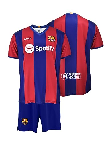 Futbol Club Barcelona Camiseta y Pantalón Primera Equipación Temporada 2023/2024 - Réplica Oficial con Liciencia Niño (10 Años)