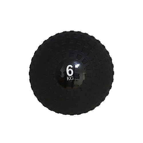 GAIAVITAE Balón Medicinal Negro - Equipo de Entrenamiento versátil - Pelota Medicinal - Balón Antideslizante para Levantamiento (Negro 6k) 20cm