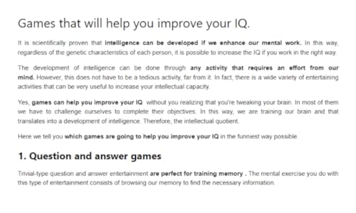 Games that will help you improve your IQ.