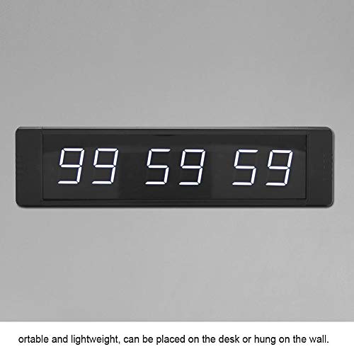 Garosa 1 in Reloj LED Cronómetro Multifuncional Portátil Cuenta Atrás Reloj De Alarma Montado En La Pared Temporizador De Conferencia Electrónico(EU),Despertador/Reloj/Reloj de Pared/Radio