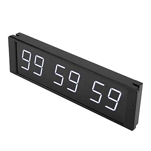 Garosa 1 in Reloj LED Cronómetro Multifuncional Portátil Cuenta Atrás Reloj De Alarma Montado En La Pared Temporizador De Conferencia Electrónico(EU),Despertador/Reloj/Reloj de Pared/Radio