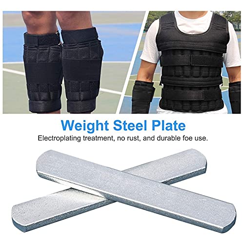 Ghulumn 8 piezas de carga de placa de acero, accesorios de entrenamiento para chaleco peso, equipo de fitness de fuerza y tobillo
