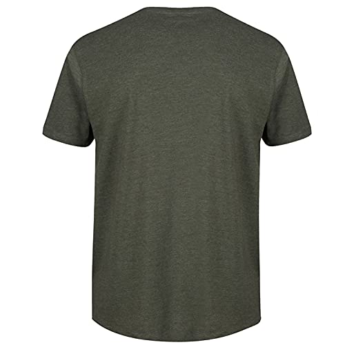 Gold's Gym Left Breast T-Shirt Camiseta básica de Entrenamiento para Hombre con Logotipo, Marl/Naranja, M