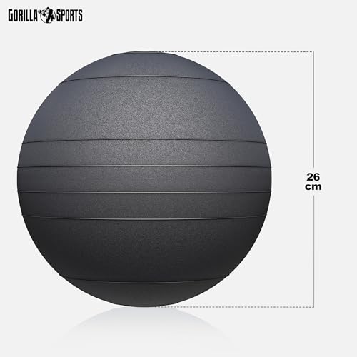 GORILLA SPORTS® - Balón de slam de goma (balón medicinal) 10 kg
