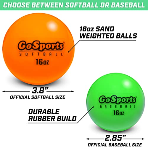 GoSports Pelotas de béisbol con Peso de 2.8 Pulgadas, Entrenamiento de golpeo y Lanzamiento para Todos los Niveles de Habilidad, Mejora la Potencia y la mecánica