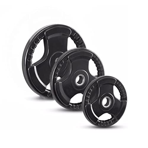 Grupo Contact- Discos de Pesas de 15 kg con Agujero estándar de 28 mm, compatibles con Las Barras habituales de musculación y con agarres para el Entrenamiento Libre. - Fitness