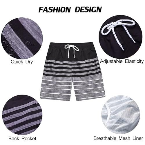 GUVAA Pantalones cortos de playa para hombre, traje de baño con cordón, traje de baño para gimnasio, ropa deportiva, Piña azul, XL