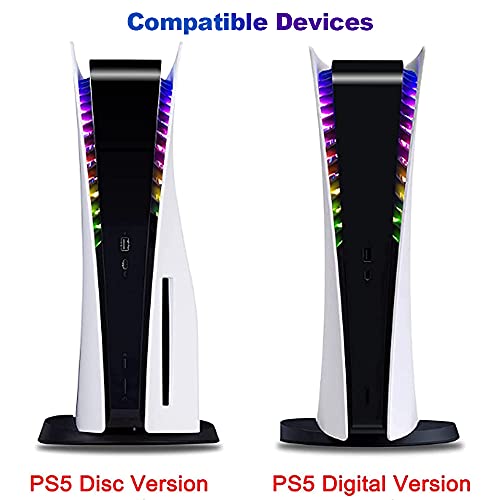 GZW-Shop PlayVital RGB LED Tira de Luces con Control Remoto para PS5 Consola Banda iluminación de Luz DIY Accesorios para Playstation 5