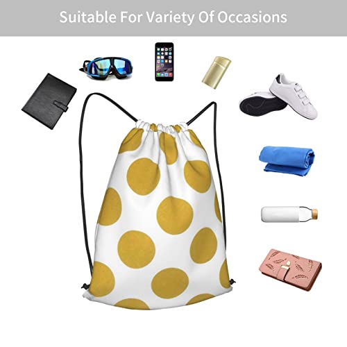 HABXNJF Bolsas con cordón, Platinum Dots Sports Gym Bag, mochila de viaje para hombres y mujeres, ver imagen, S