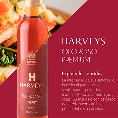 HARVEYS OLOROSO - Vino de Jerez, Vino Seco con 19,5% Volumen de Alcohol - Botella 50 cl