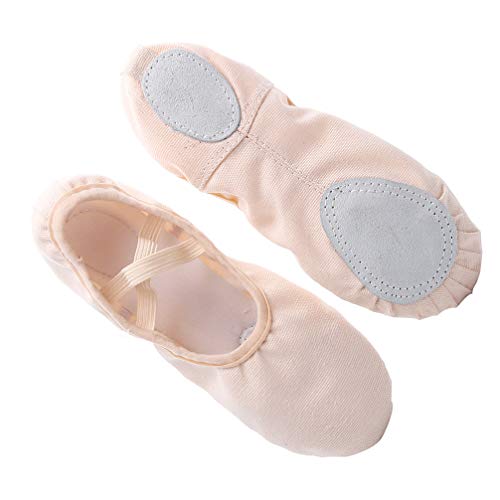 Healifty 1 par de Zapatos de Ballet de Lona Zapatillas de Ballet de Suela Completa Zapatos de Yoga para Bailar para Niños Pequeños Niñas Niñas Talla 28