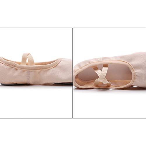 Healifty 1 par de Zapatos de Ballet de Lona Zapatillas de Ballet de Suela Completa Zapatos de Yoga para Bailar para Niños Pequeños Niñas Niñas Talla 28