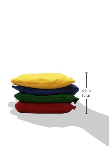 Henbea 738 - PLAFIS Saquitos infantiles de Equilibrio y Coordinación Motora, Bolsitas de tela de algodón rellenas de grano plastico, psicomotricidad y manejo de objetos, Lavables (Pack 4 unidades)