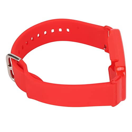 Hiraith Correa de reloj de silicona flexible y elegante, ajustable, segura para hacer ejercicio, Carcasa roja y roja, Correa