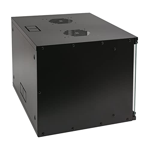 HMF 65707-02 - Armario para servidores (19 pulgadas, 7 U, 400 mm de profundidad, puerta de cristal, color negro)