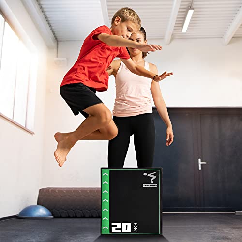 Holleyweb Caja de salto pliométrica de espuma 3 en 1 para entrenamiento de salto y acondicionamiento, caja de salto pliométrica para entrenamiento de salto, ejercicio de fitness