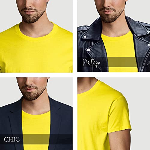 Hombre Camiseta Vintage T-Shirt Gráfico 100% Pure Critic Amarillo