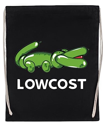 Hopestly Lowcost Bolsa De Viaje Deportiva Reutilizable Algodón Reusable Sport Bag Cotton Black Backpack