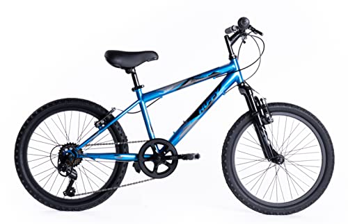 Huffy Blue Stone Mountain-Bicicleta de montaña, Color Azul, Unisex Juvenil, 20" (50,8 cm)