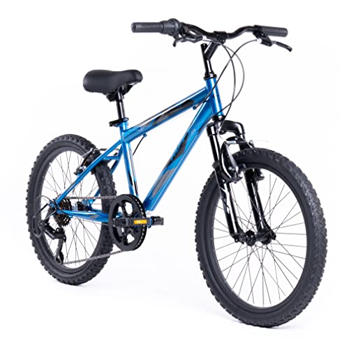Huffy Blue Stone Mountain-Bicicleta de montaña, Color Azul, Unisex Juvenil, 20" (50,8 cm)