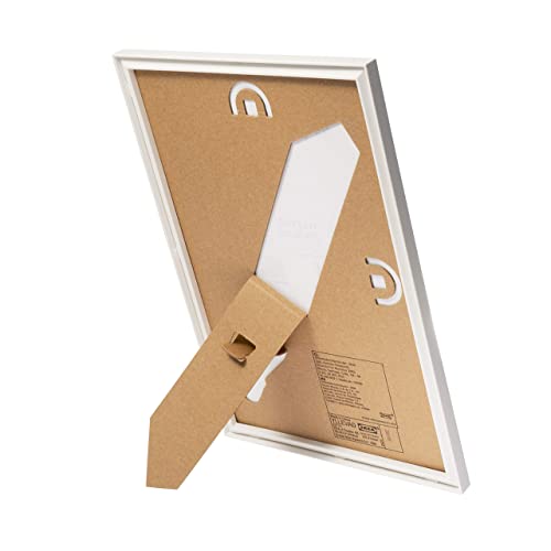 Ikea - YLLEVAD - Juego de 4 marcos de fotos ligeros (21 x 30 cm, plástico y cartón, tamaño A4), color blanco