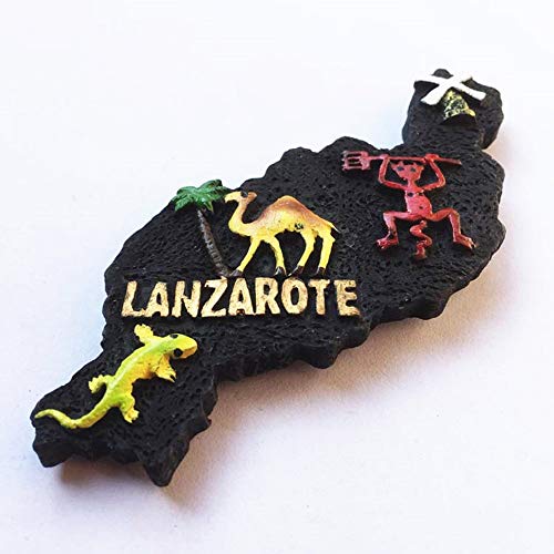 Imán de nevera 3D de Lanzarote España para regalo turístico, decoración para el hogar y la cocina, imán de nevera Lanzarote España