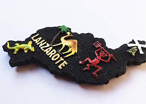 Imán de nevera 3D de Lanzarote España para regalo turístico, decoración para el hogar y la cocina, imán de nevera Lanzarote España
