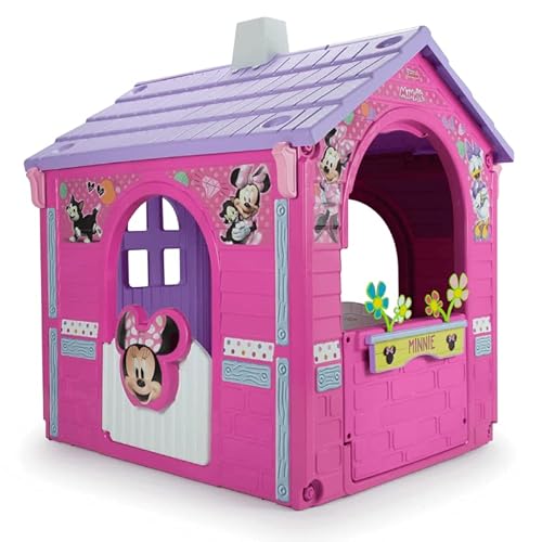 INJUSA - Casa de Juguete Minnie Mouse Color Rosa con 2 Puertas de Acceso y 2 Ventanas Recomendado para Niños +3 Años