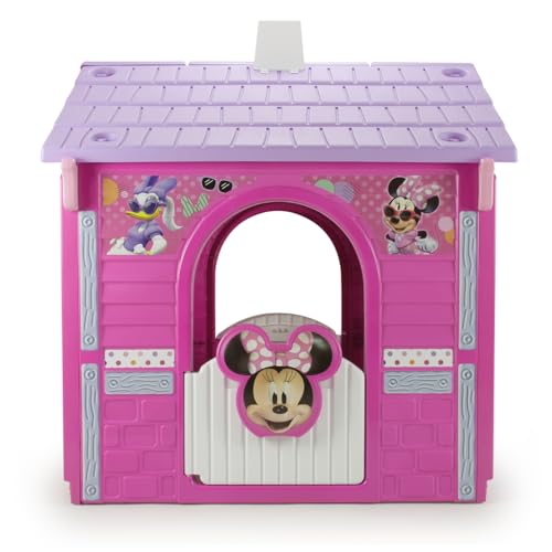 INJUSA - Casa de Juguete Minnie Mouse Color Rosa con 2 Puertas de Acceso y 2 Ventanas Recomendado para Niños +3 Años