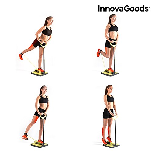 Innova-Goods Buttocks & Legs. Plataforma de fitness para piernas, espalda, glúteos y brazos. Más de 14 entrenamientos diferentes para tonificar y reafirmar ahorraespacio, plegable 0829