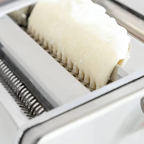 InnovaGoods® maquina para pasta, maquina para pasta acero inoxidable, maquina para pasta fresca, 3 tipos de pasta espaguetis, tallarines y lasaña, multifunción amasar y cortar, facil de limpiar