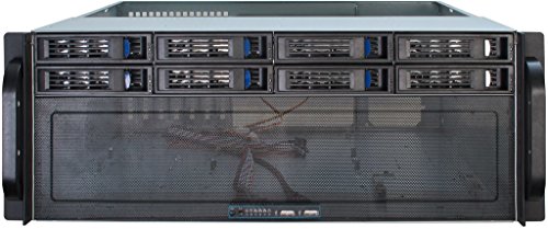 Inter-Tech 4U-4408 Estante Negro, Plata - Caja de Ordenador (Estante, Servidor, Acero, Negro, Plata, ATX,EATX,EEB,Mini-ITX,uATX, 4U)