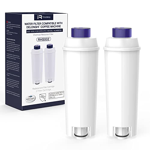 iRhodesy Filtro Cafetera para DeLonghi DLSC002, Filtro de Agua Compatible con Delonghi Magnifica s, ECAM, ESAM, ETAM, BCO Series (2 Unidad)