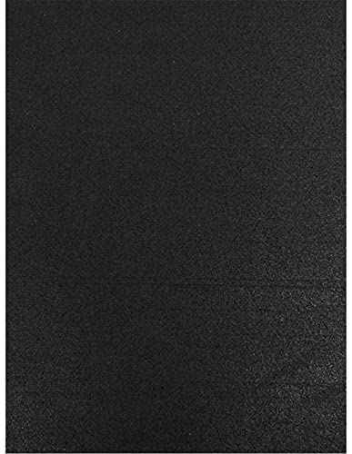 JARDIN202 - Esterilla de Ejercicio Negro liso - Fitness especial para gimnasios | SPORT PREMIUM | Sin Moteado | 1'25m (Ancho) x 1m (Largo) (4mm de altura)