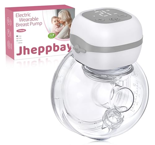 Jheppbay Sacaleches Electricos Manos Libres Portátil - Extractor de Leche Materna con Función de memoria, Sin BPA, con 21mm/24mm Brida (Blanco, 1 Pieza)