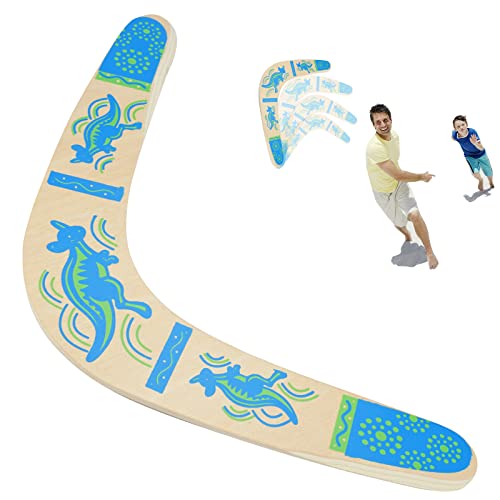 Jinsion Boomerang Niños, Boomerang Flying Throw, Recreativo Boomerangs de Madera en Forma de V Dardo, Boomerang Estable Juegos Volador al Aire Libre Regalo Deportivo Juguete para Niños y Adultos